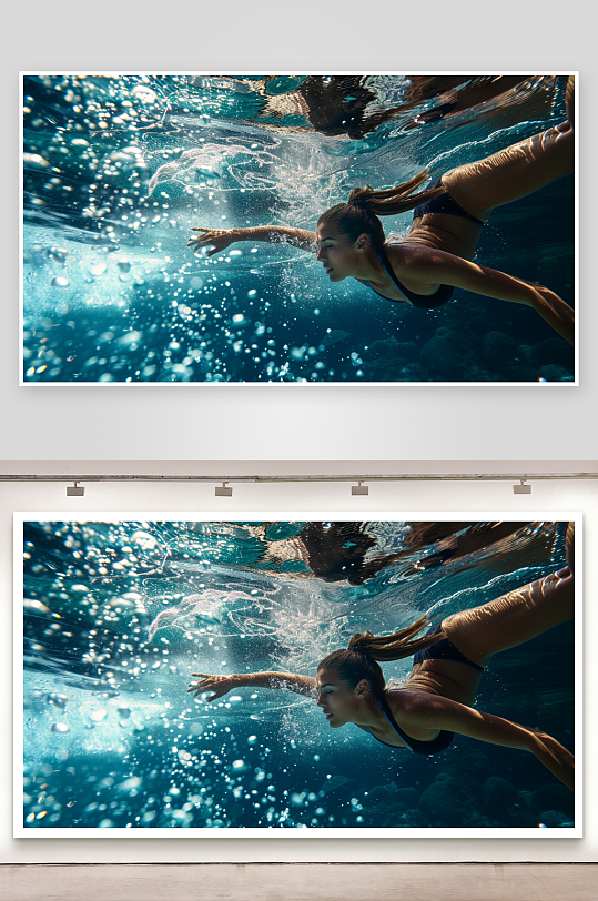 游泳潜水比赛照片-众图网