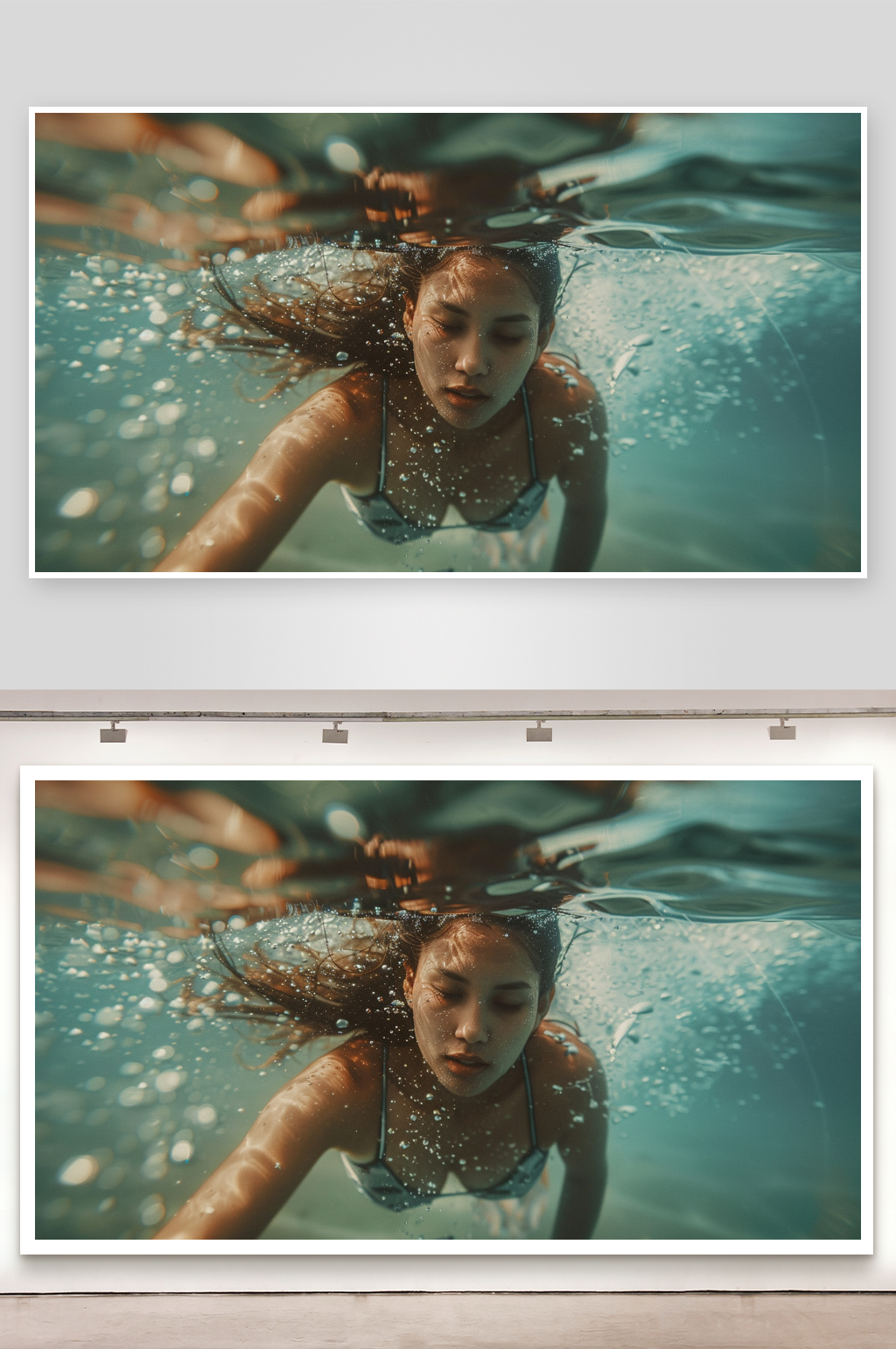 游泳潜水比赛照片素材