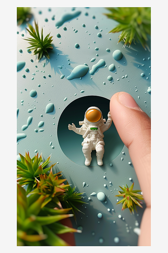 宇航员的玩具模型
