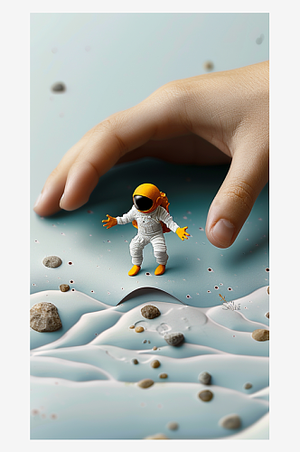 宇航员的玩具模型