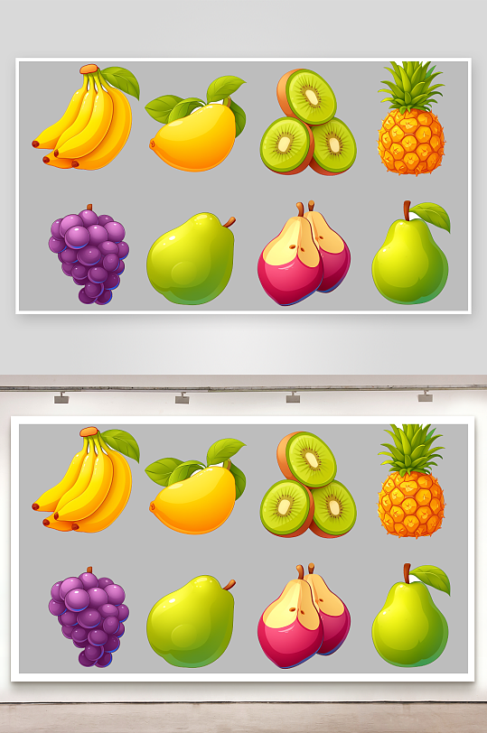 卡通手绘水果元素