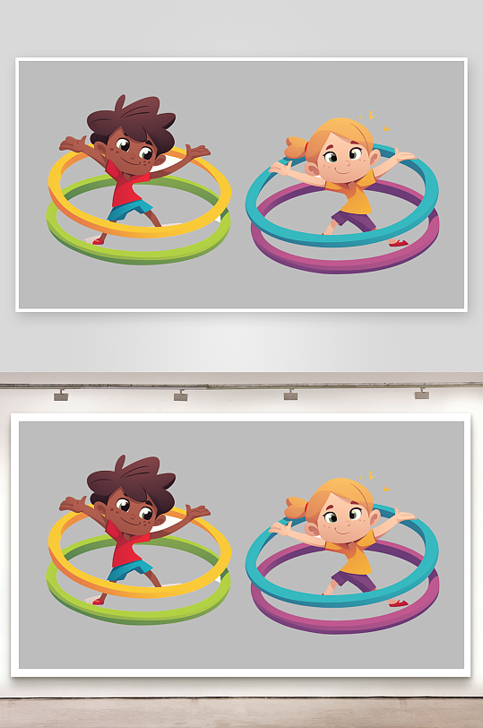 儿童节玩耍的孩子们-众图网