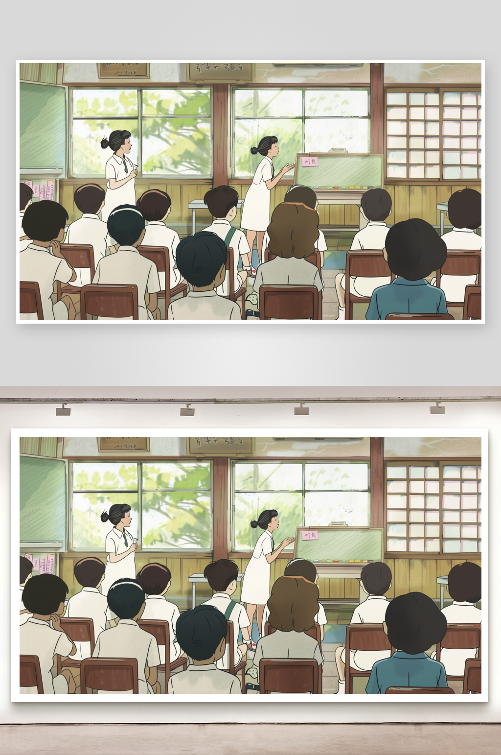 在教室学习讨论的孩子们素材