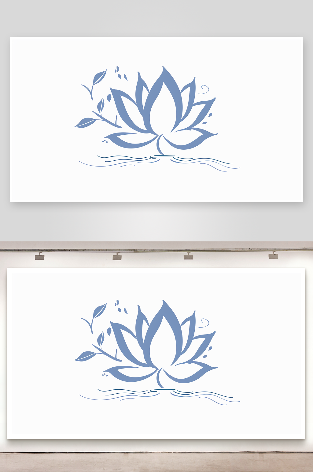 莲花简单清新logo素材
