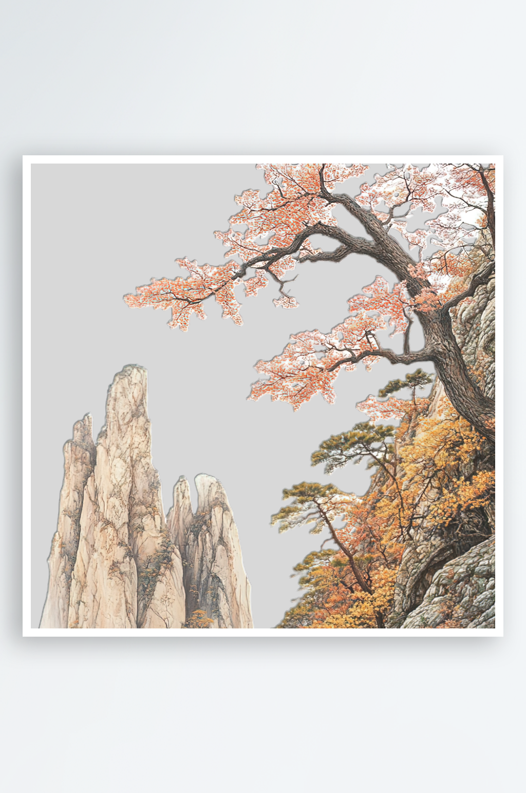 秋天树林的免抠元素素材