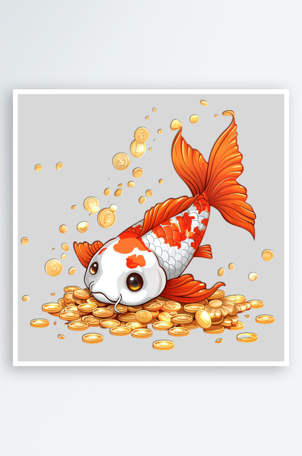 金色鲤鱼2的免抠元素素材