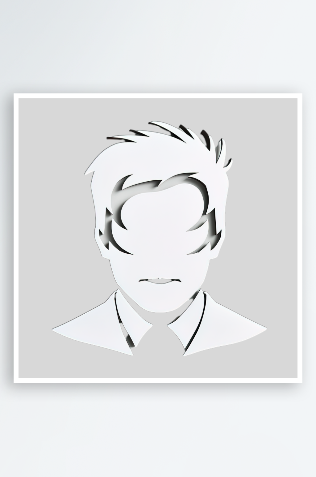 3D人物logo剪影的免抠元素素材
