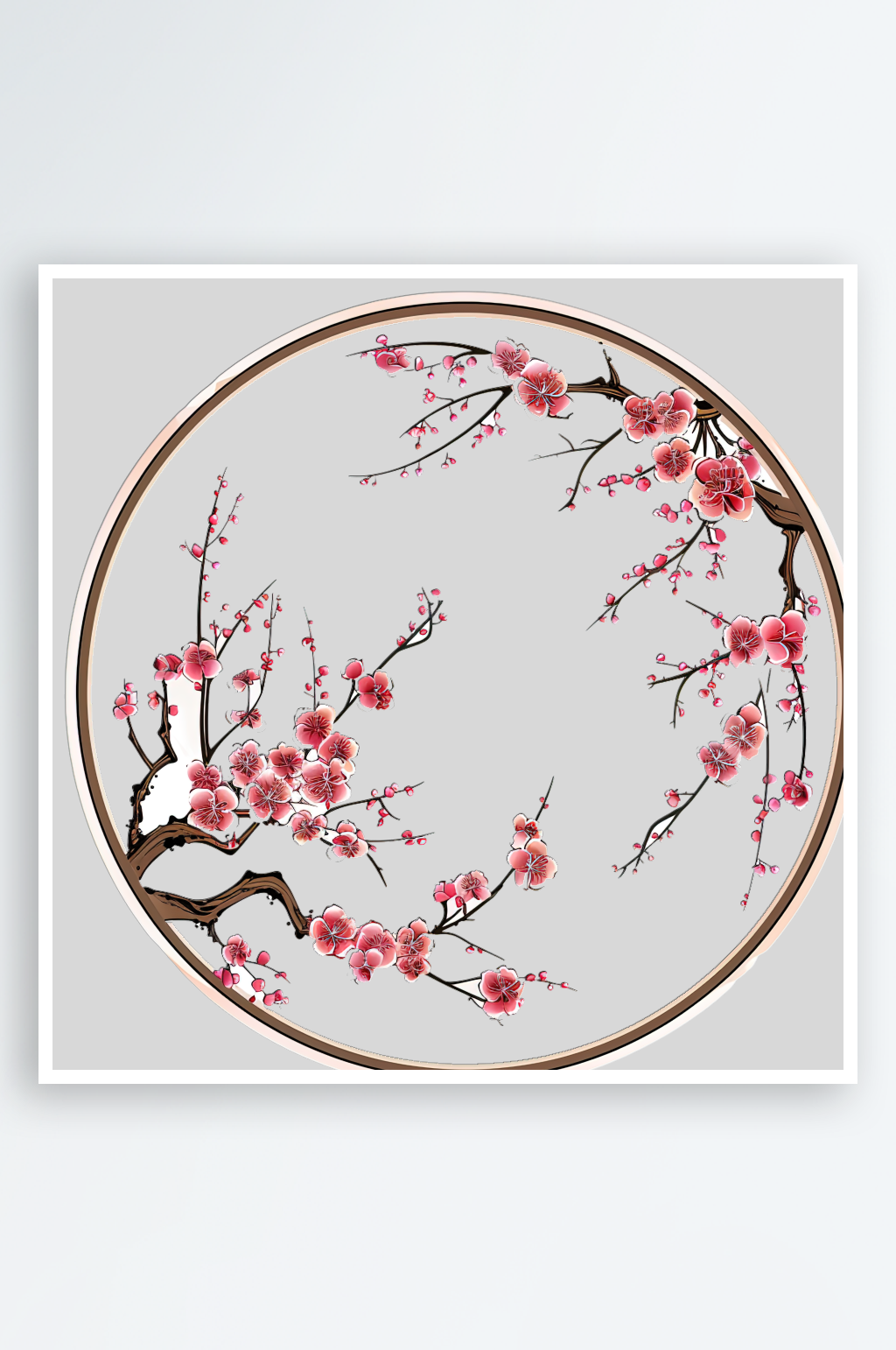 手绘梅花的免抠元素素材