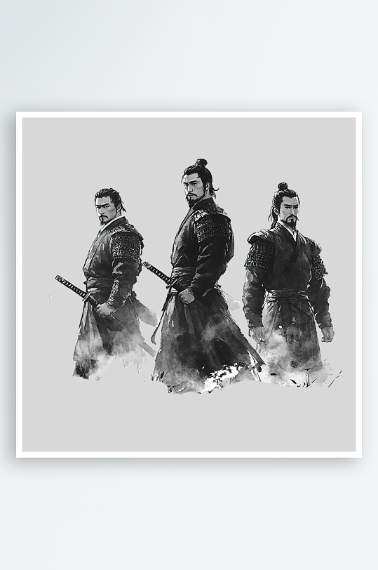 手绘风格古代人物的免抠元素