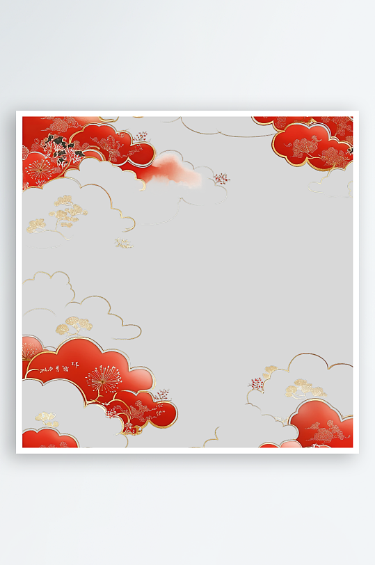 中國風(fēng)祥云手繪元素