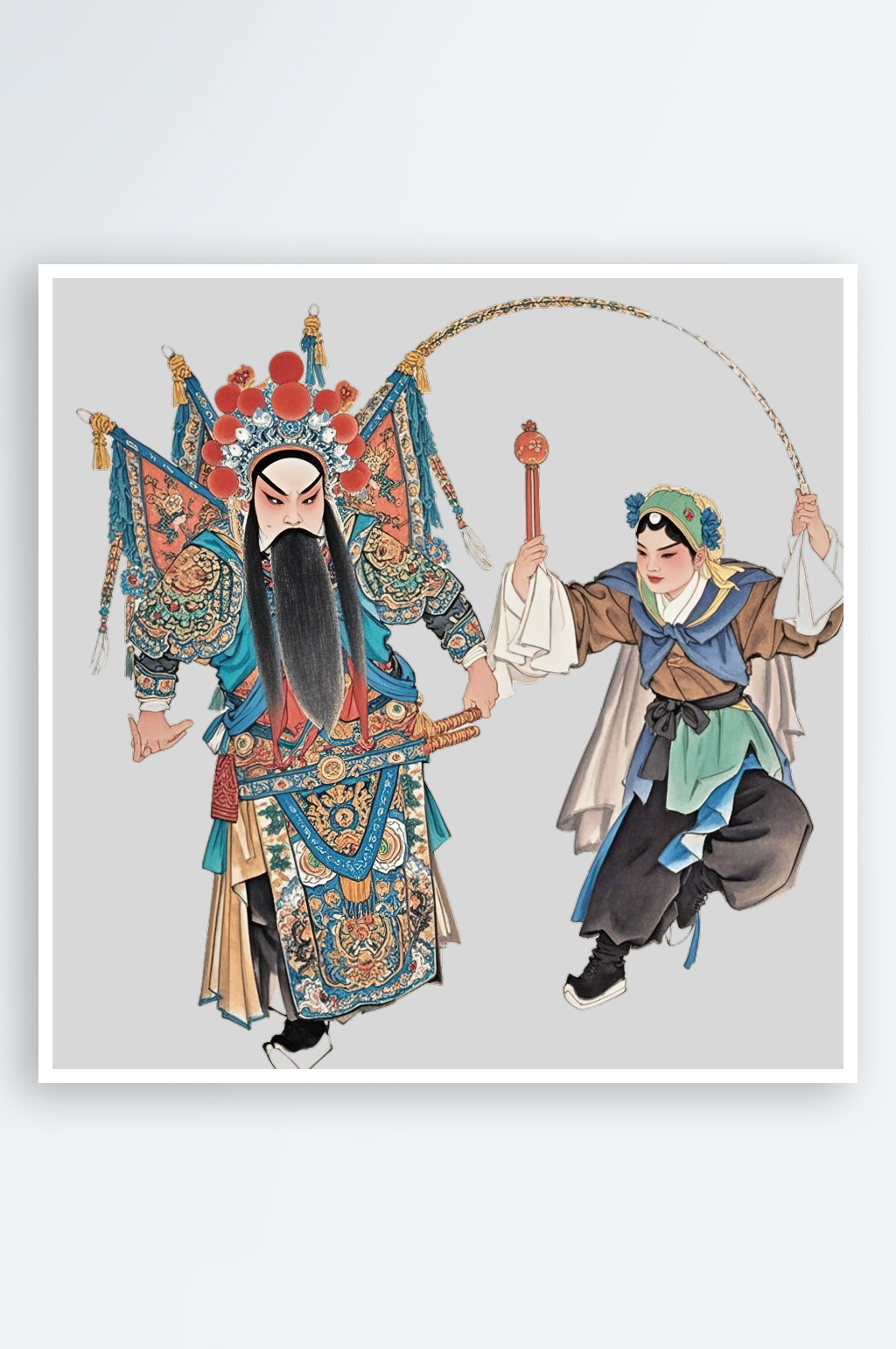 表演京剧的免抠元素素材