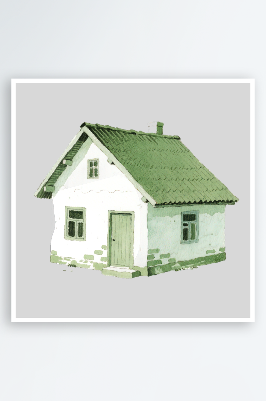 手绘建筑物小房子的免抠元素素材