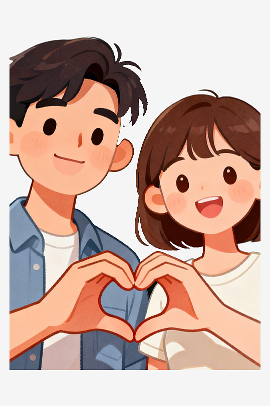 情人节浪漫爱心情侣的免扣元素-众图网