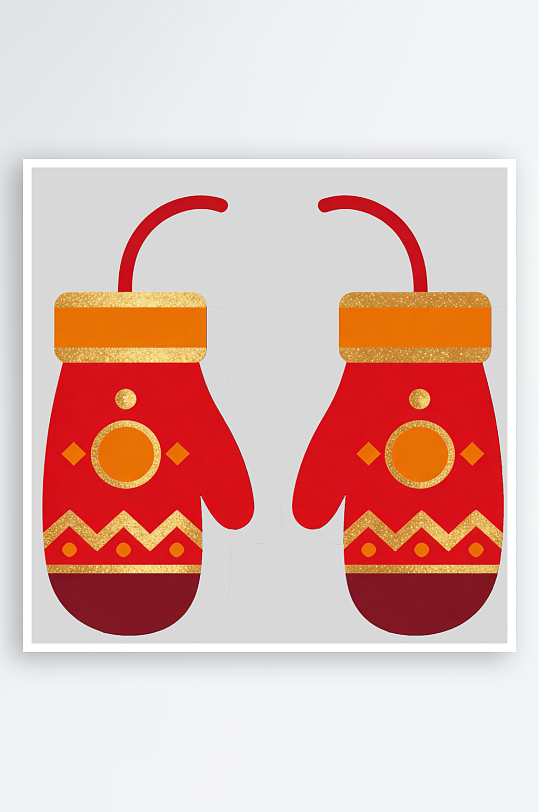 冬季服装手套的免扣元素-众图网