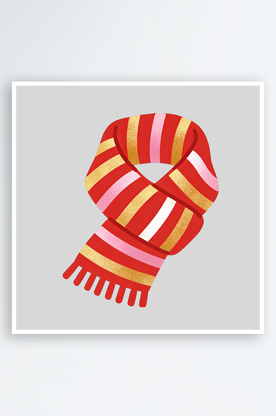 冬季服装围巾的免扣元素-众图网