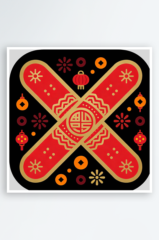 手绘滑雪板的免扣元素-众图网