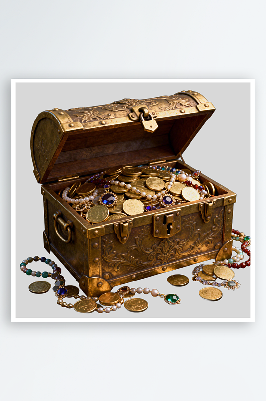 3D宝箱的免扣元素-众图网