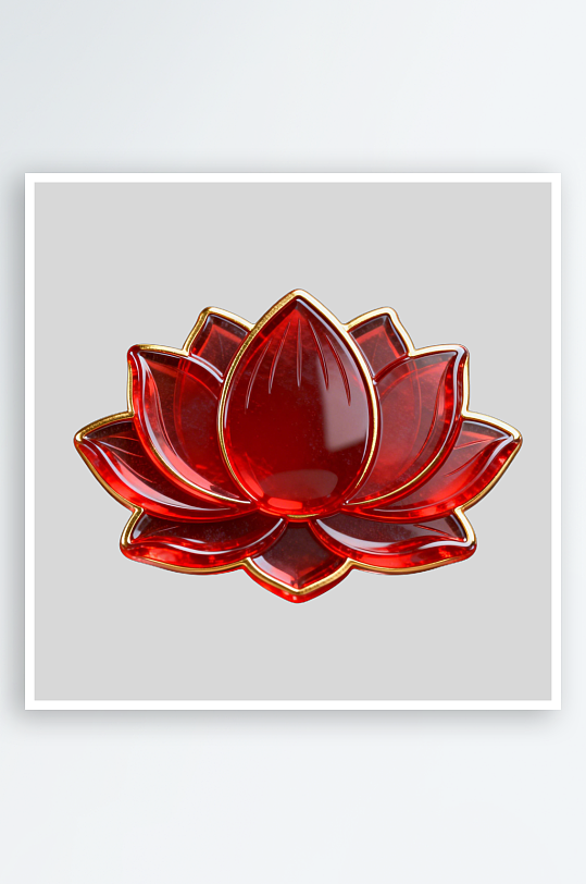 3D莲花的免扣元素-众图网