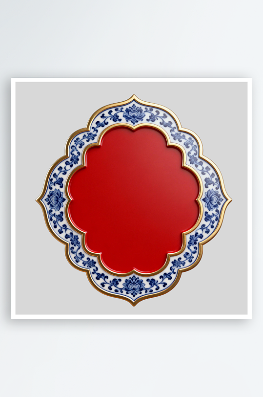 青花瓷边框的免扣元素-众图网