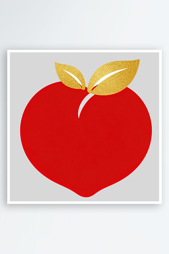 手绘桃子的免扣元素-众图网