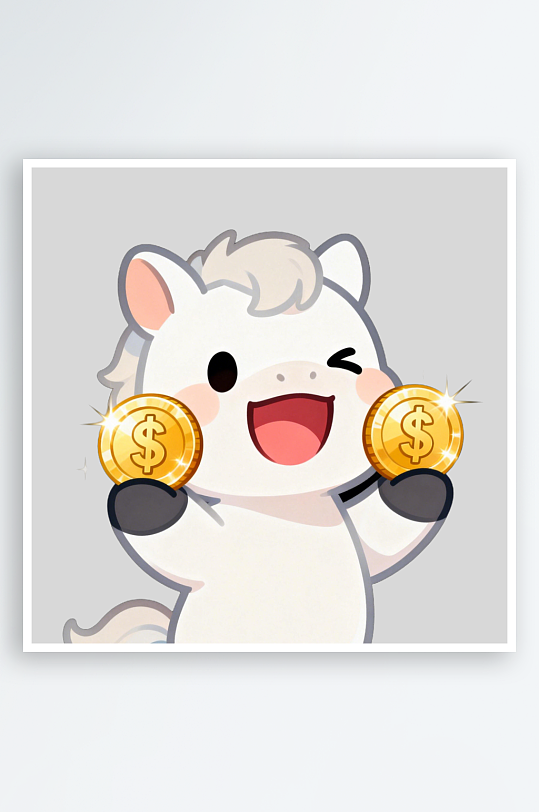 手绘马年的免扣元素-众图网