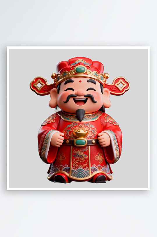 3D财神的免扣元素-众图网