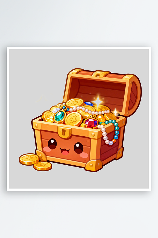 手绘宝箱的免扣元素-众图网