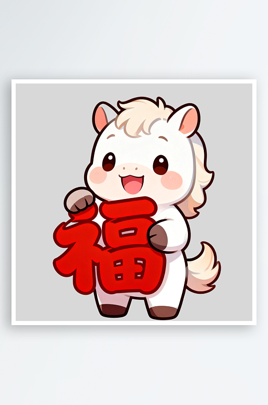 手绘小马的免扣元素-众图网