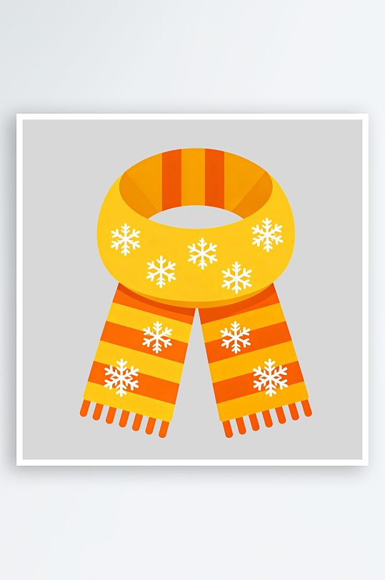 黄色围巾的免扣元素-众图网