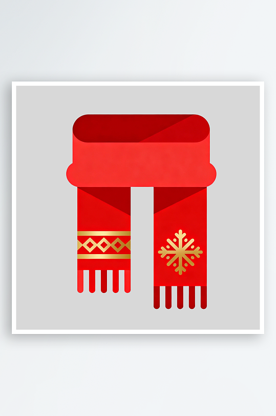 红色围巾的免扣元素-众图网