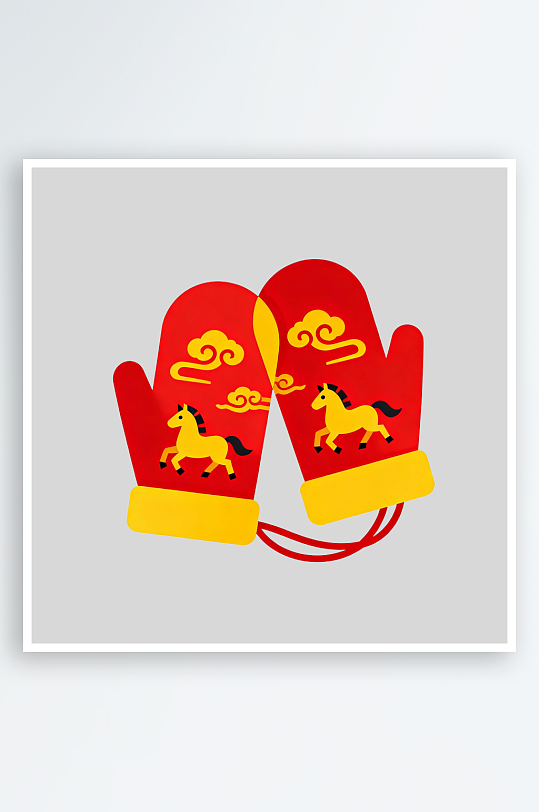 红色手套的免扣元素-众图网