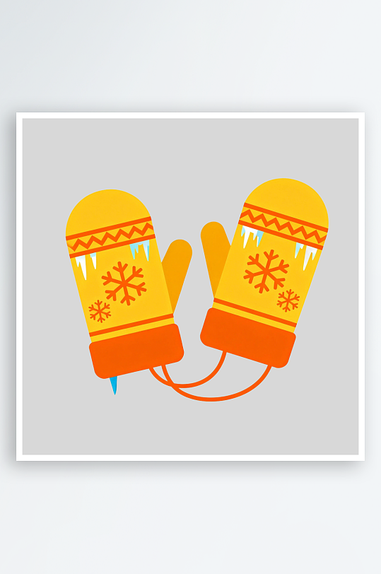 手套简笔画的免扣元素-众图网