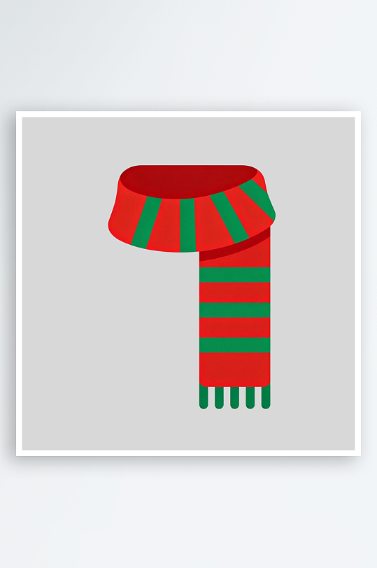 围巾插画的免扣元素-众图网