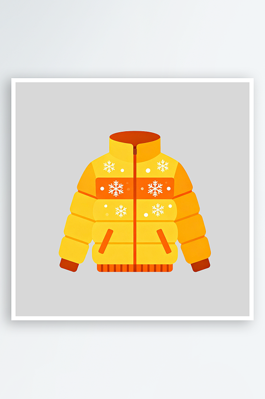 冬季羽绒服的免扣元素-众图网