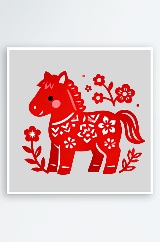 马年装饰元素的免扣元素-众图网