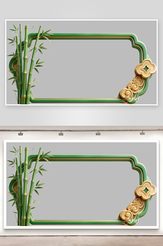 3D古风边框的免扣元素-众图网