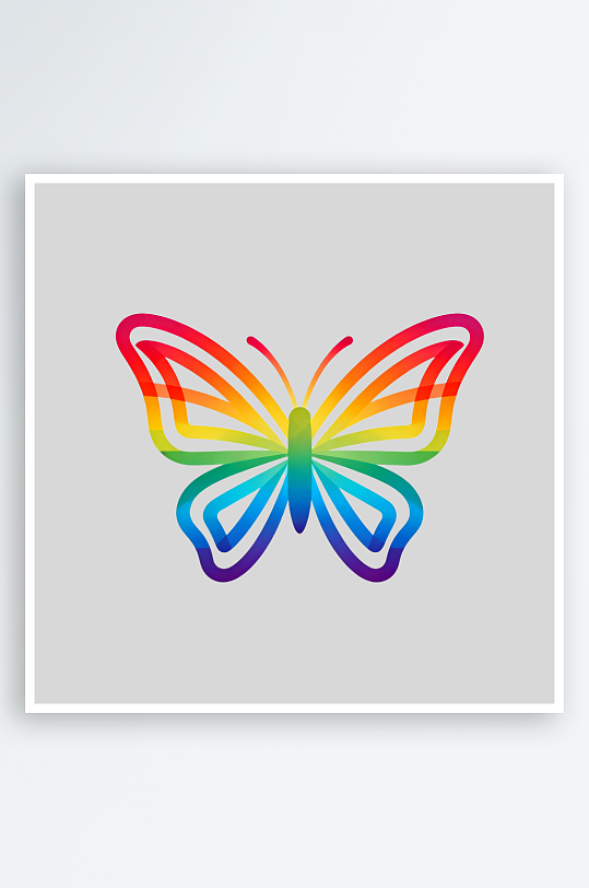 蝴蝶动物图标的免扣元素-众图网