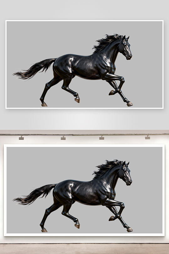黑马奔跑的免扣元素-众图网