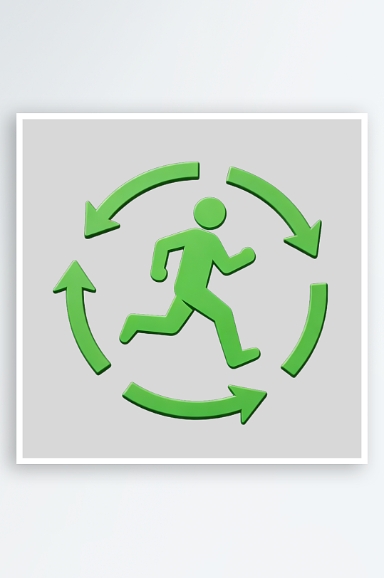 绿色出行回收元素-众图网