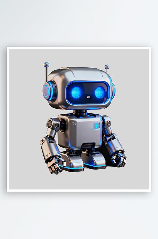 3D科技风图标机器人-众图网