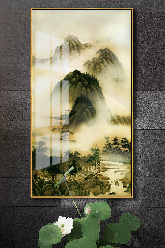 新中式简约禅意山水装饰画