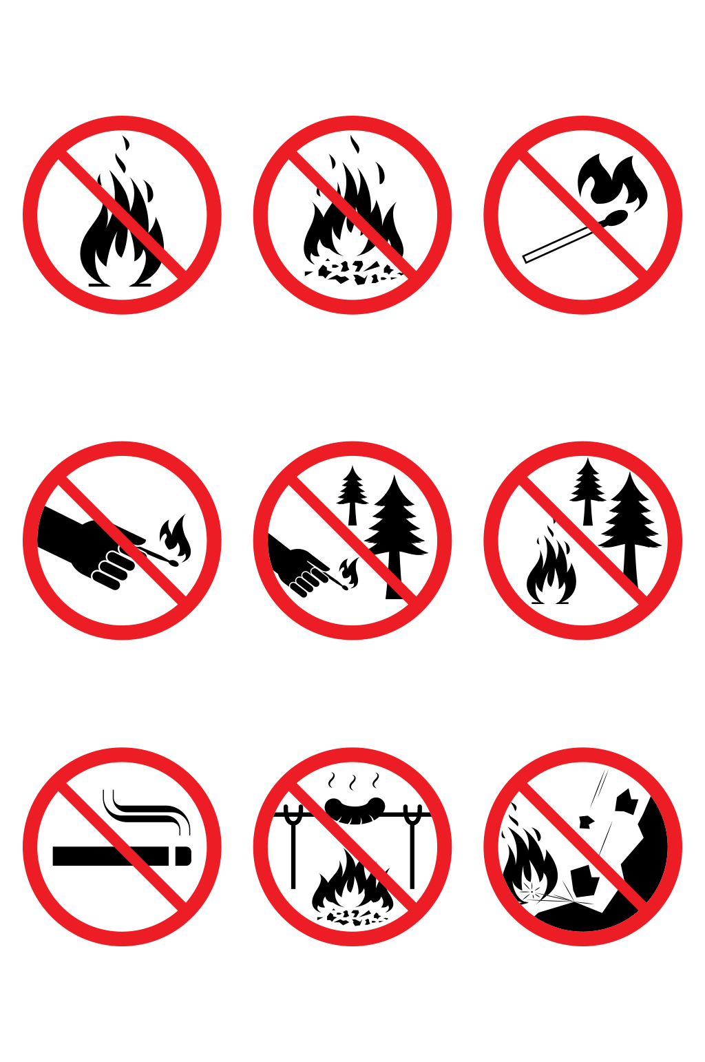 森林火险标志图片