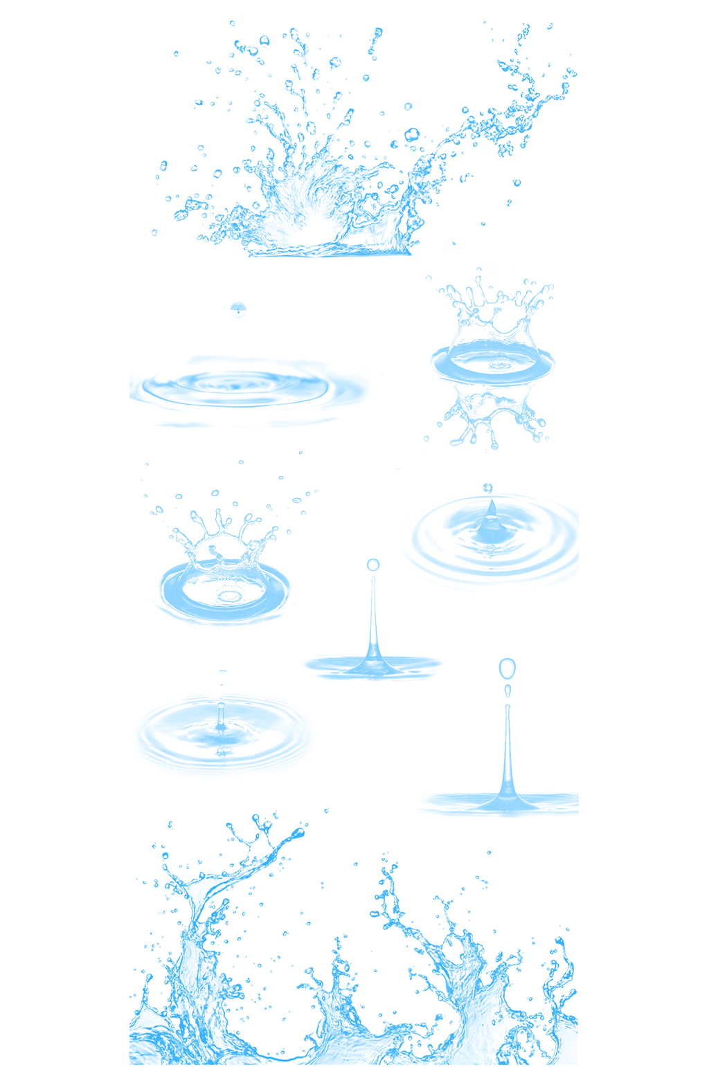 水水滴各种水素材素材