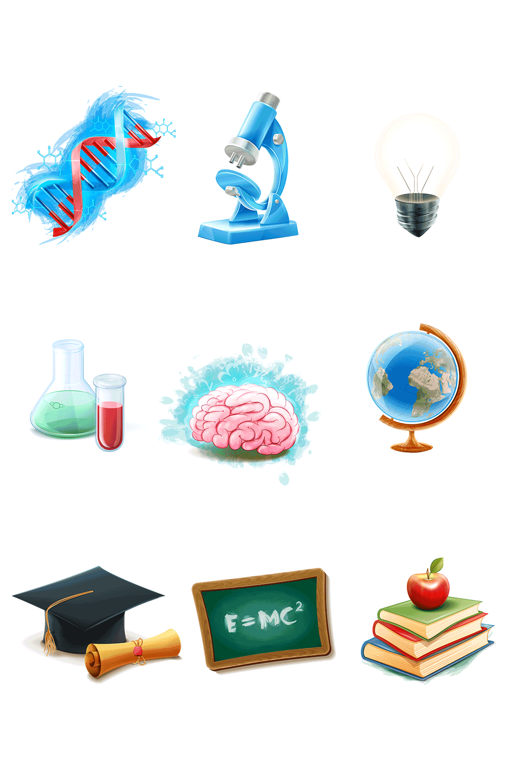 矢量学习教育元素素材