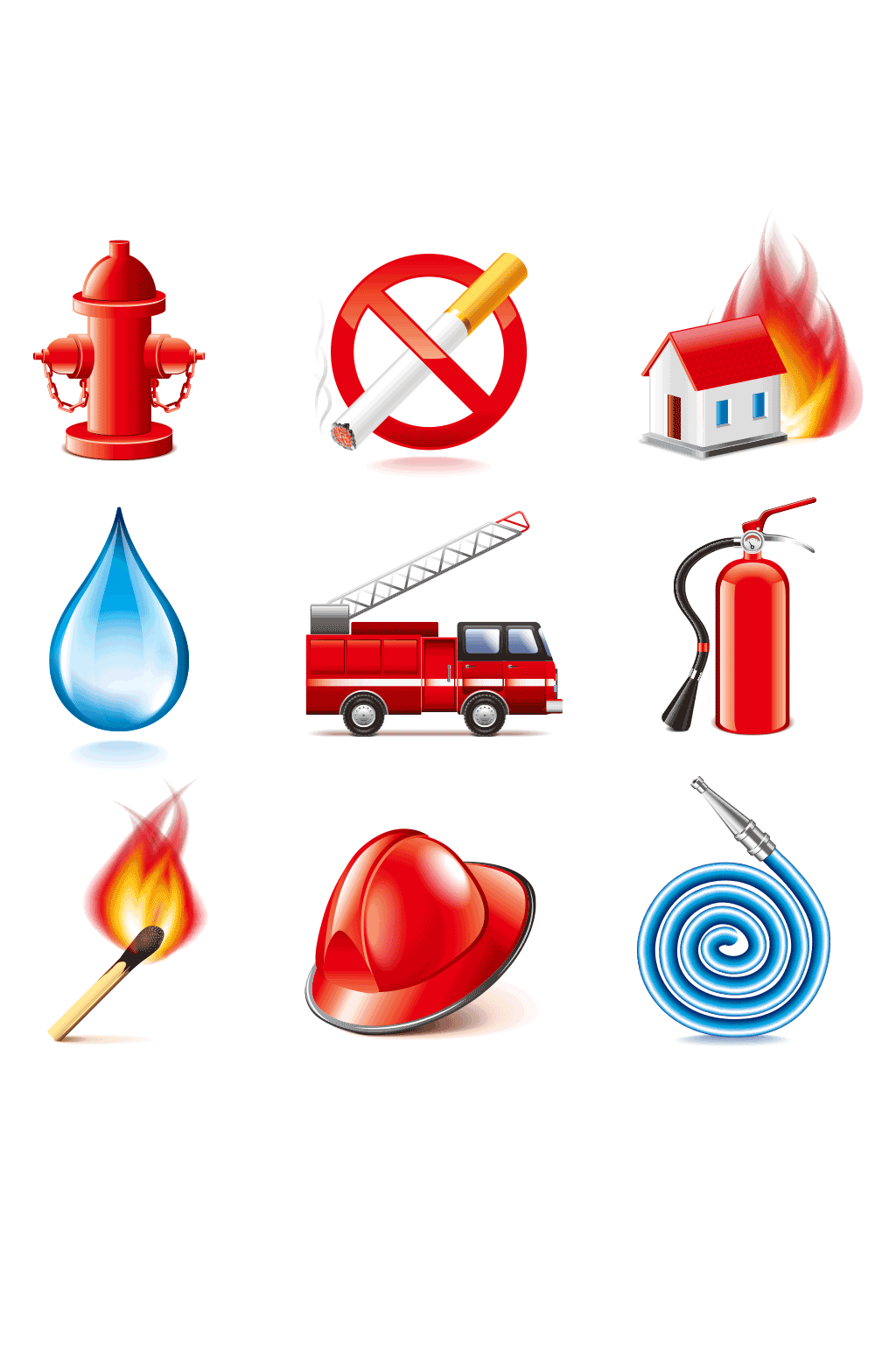 消防题材图标矢量素材