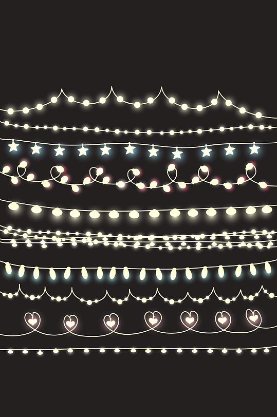 灯串花边矢量素材