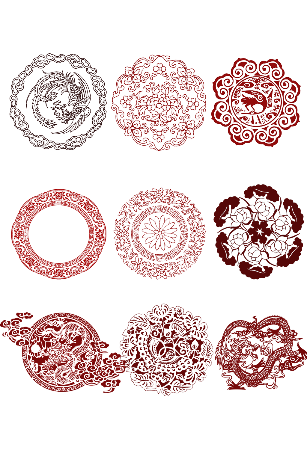 中国风底纹花纹团纹素材免费下载,本作品是由微笑上传的原创免抠元素