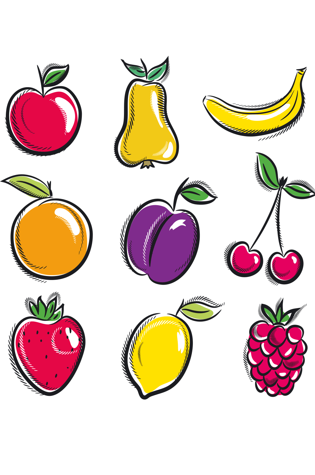 各种手绘水果矢量素材