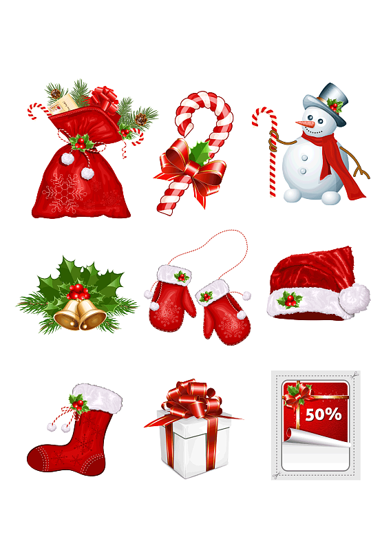 圣诞节元素矢量素材