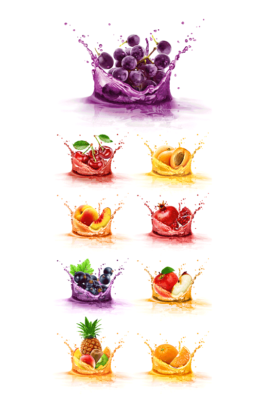 唯美时尚水果葡萄汁